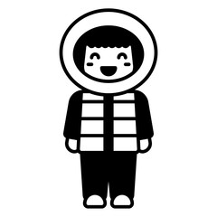 girl in winter clothes