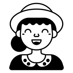 Obraz na płótnie Canvas girl wearing hat
