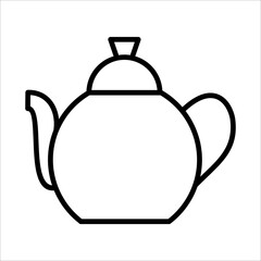 Teapot Icon Logo Design Vector Template Illustration Sign And Symbol