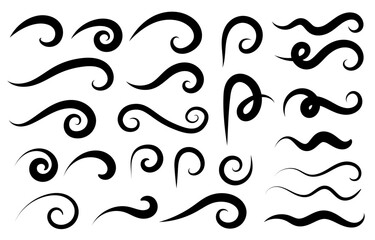 Beautiful set of decorative swirls and ornaments for your design vector illustration - obrazy, fototapety, plakaty
