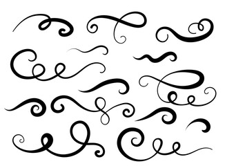 Beautiful set of decorative swirls and ornaments for your design vector illustration