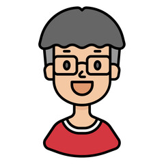 boy wearing eyeglasses