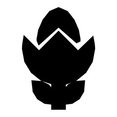 Tulip Bud Flat Vector Icon