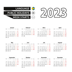 Calendar 2023 in Swedish language, week starts on Monday.