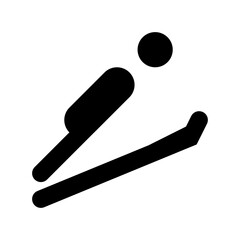 Ice Skiing Vector Icon