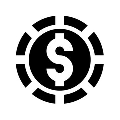 Casino Chip Vector Icon