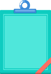 Clipboard Vector of Stattionary Flat Design