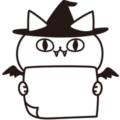 色加工ok　ねこ素材No.187 メッセージ_ハロウィン