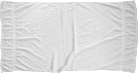 White beach towel isolated on white background