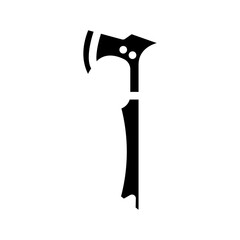 tactical axe hatchet glyph icon vector. tactical axe hatchet sign. isolated symbol illustration