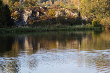 Lake in fall in Jura