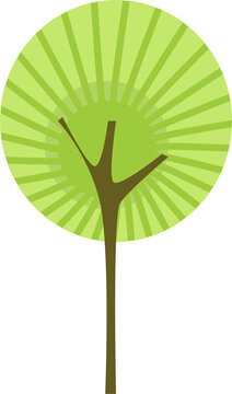 Icon Flat Design Tree. PNG