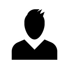 Young Man Flat Vector Icon