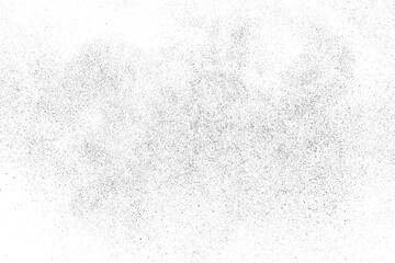 Distressed black texture. Dark grainy texture on white background. Dust overlay textured. Grain noise particles. Rusted white effect. Grunge design elements. Vector illustration, EPS 10.