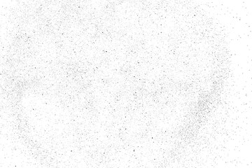 Distressed black texture. Dark grainy texture on white background. Dust overlay textured. Grain noise particles. Rusted white effect. Grunge design elements. Vector illustration, EPS 10.