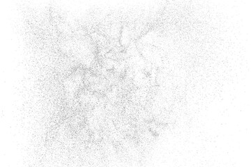 Distressed black texture. Dark grainy texture on white background. Dust overlay textured. Grain noise particles. Rusted white effect. Grunge design elements. Vector illustration, EPS 10.