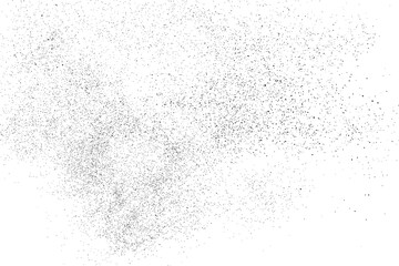 Obraz premium Distressed black texture. Dark grainy texture on white background. Dust overlay textured. Grain noise particles. Rusted white effect. Grunge design elements. Vector illustration, EPS 10.