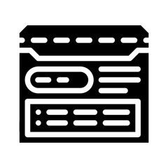 job folder glyph icon vector. job folder sign. isolated symbol illustration