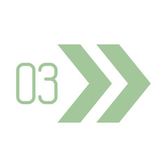 Number Info-graphic Bullet point 3, Arrow Shape number, Arrow Infographic Number.