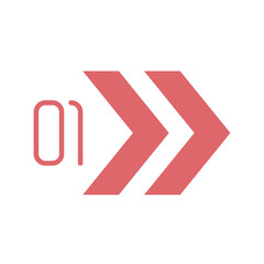 Number Info-graphic Bullet point 1, Arrow Shape number, Arrow Infographic Number.