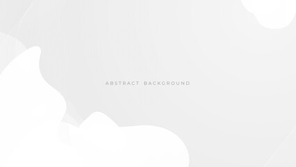 Abstract light gray and white line curve smooth modern wave texture with space background vector illustration