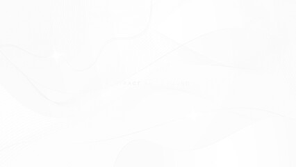 Abstract light gray and white line curve smooth modern wave texture with space background vector illustration