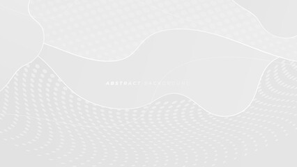 Abstract light gray and white line curve smooth modern wave texture with space background vector illustration