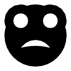 Angry Smiley Flat Vector Icon
