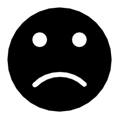 Sad Smiley Flat Vector Icon
