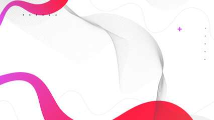 Abstract colorful white and red purple wave curve minimal background