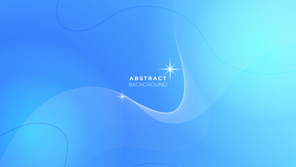 Abstract colorful minimal blue background with technology and wave curve concept