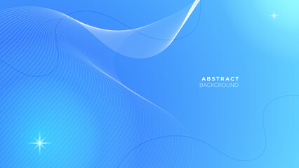Abstract colorful minimal blue background with technology and wave curve concept