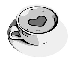 coffee's elements design with transparent background