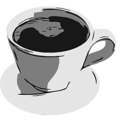 coffee's elements design with transparent background