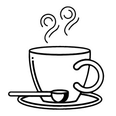 coffee's elements design with transparent background