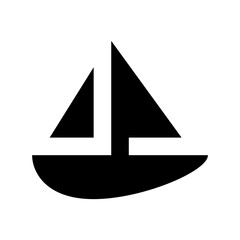 Sailboat Flat Vector Icon