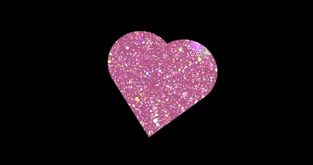 sparkling heart for a holiday card