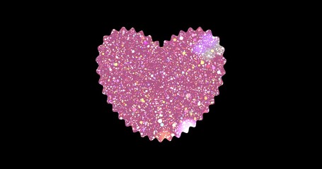 sparkling heart for a holiday card