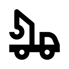 Tow Truck Flat Vector Icon