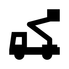 Tow Truck Flat Vector Icon
