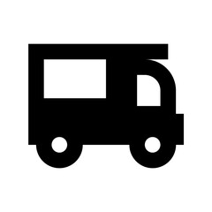 Logistics Truck Flat Vector Icon