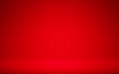 Christmas red background. Empty red room abstract background for the display of your product.3D rendering.