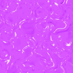 abstract texture of glass surface of Electric Purple. Glossy surface of water. Texture of liquid molten gold. Square image. 3D image. 3D rendering.
