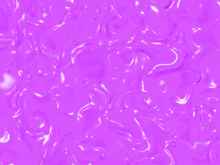 Fototapeta na wymiar abstract texture of glass surface of Electric Purple. Glossy surface of water. Texture of liquid molten gold. Horizontal image. 3D image. 3D rendering.