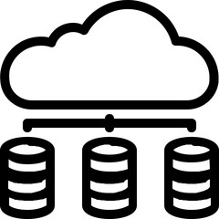 cloud database storage icon