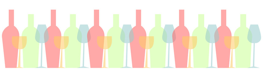Wine bottle icon or silhouette. Alcohol symbol. Vector illustration.abstract background