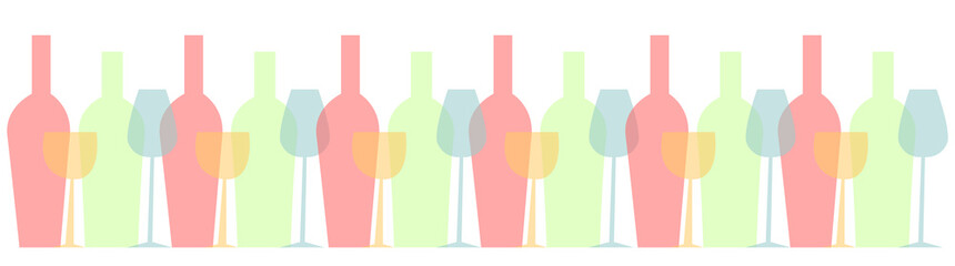 Wine bottle icon or silhouette. Alcohol symbol. Vector illustration.abstract background