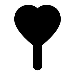 Heart Lollipop Flat Vector Icon