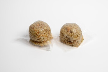 Commercial Made Bread Dumplings in plastic bag. European food