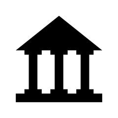 Court Building Flat Vector Icon